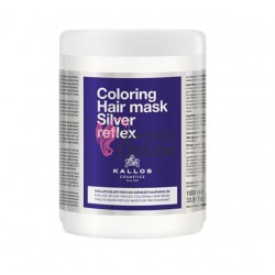 Masca de par de neutralizare pentru par blond platinat si grizonat, Kallos Hair Mask Silver Reflex 1000 ml